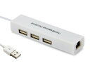 USB2.0ハブ 3ポート 有線LANアダプタ付き 500mA 10/100Mbps[定形外郵便、送料無料、代引不可]