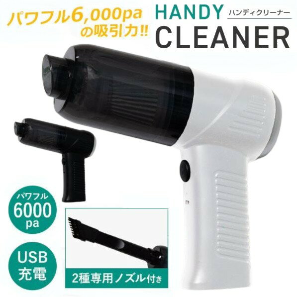 USB充電式 コードレス ハンディクリーナー 軽量 卓上掃除機 EDN-398[送料無料(一部地域を除く)]