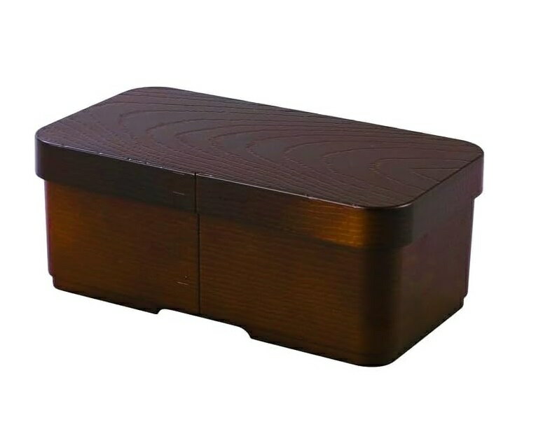 曲げわっぱ風お弁当箱長角型ブラウン...