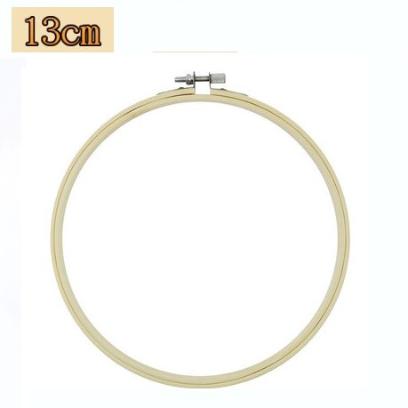 刺繍枠 13cm 丸 円形 刺しゅう枠 クロスステッチ 竹製 フープ 丸枠 土台 生地 固定 手芸[定形外郵便、..