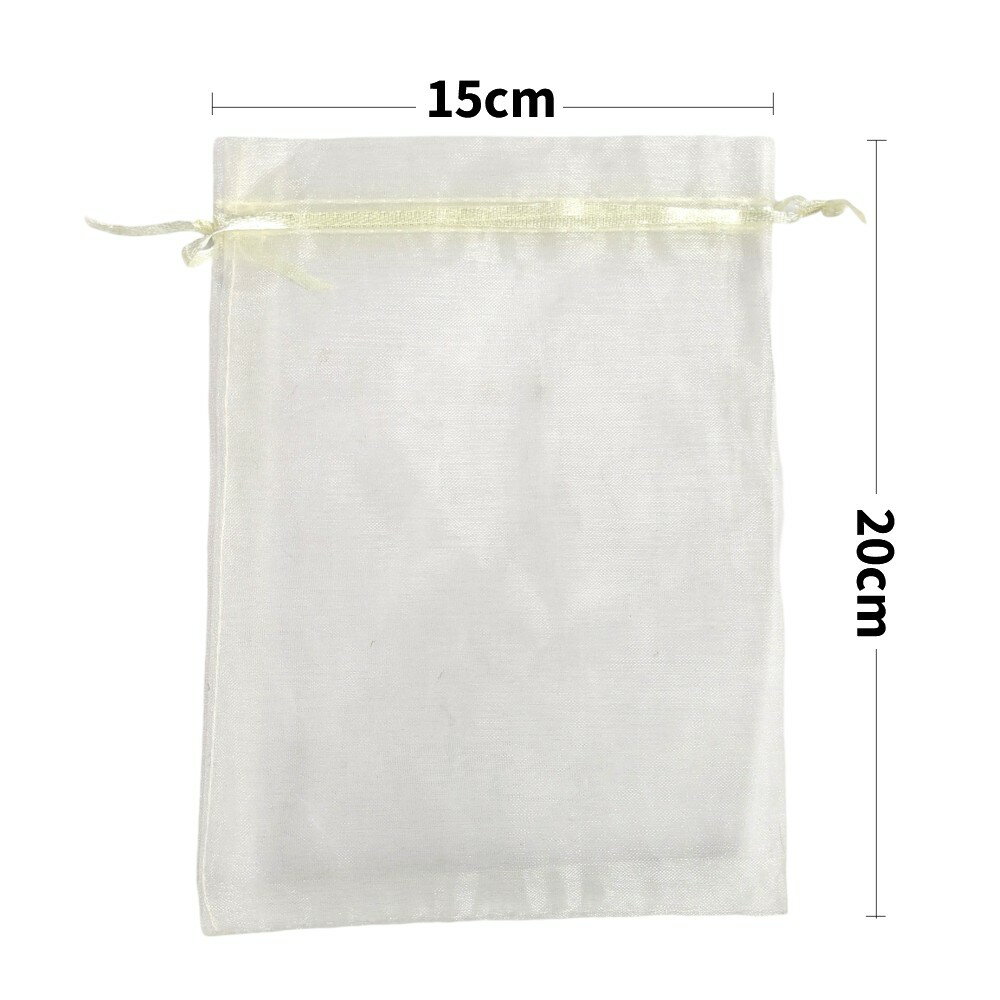 果実袋 オフホワイト 20×15cm 100枚入 果実保護袋 果物ネット 保護ネット 防虫ネッ...
