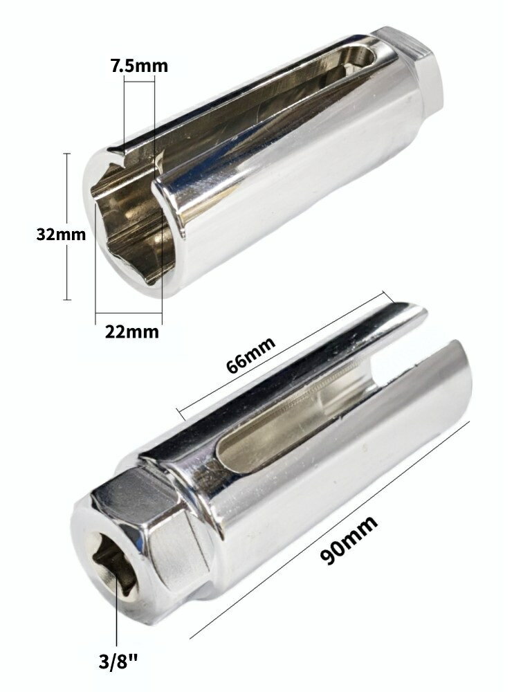 O2���󥵡������å� 22mm ��Ĺ90mm ������9.5mm(3/8 ) ����С� O2���󥵡� æ�幩��[�椦�ѥ��å�ȯ��������̵��������Բ�]