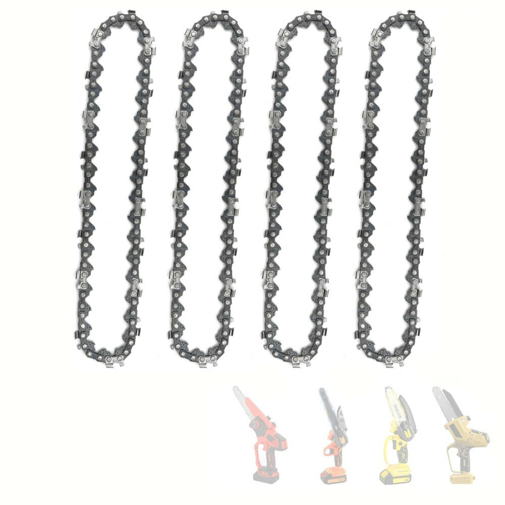 チェーンソー 替刃 6インチ 4本セット リンク数37 マンガン鋼 電動のこぎり 替え刃 交換刃[ゆうパケッ..