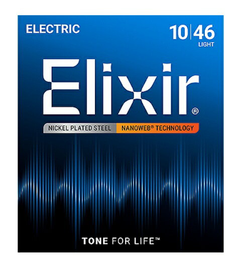 0.10 - 0.46 - Elixir/エリクサー エレキギター弦 #12052 NANOWEB Light .010-.046 [楽器][消耗品][定形外郵便、送料無料、代引不可]