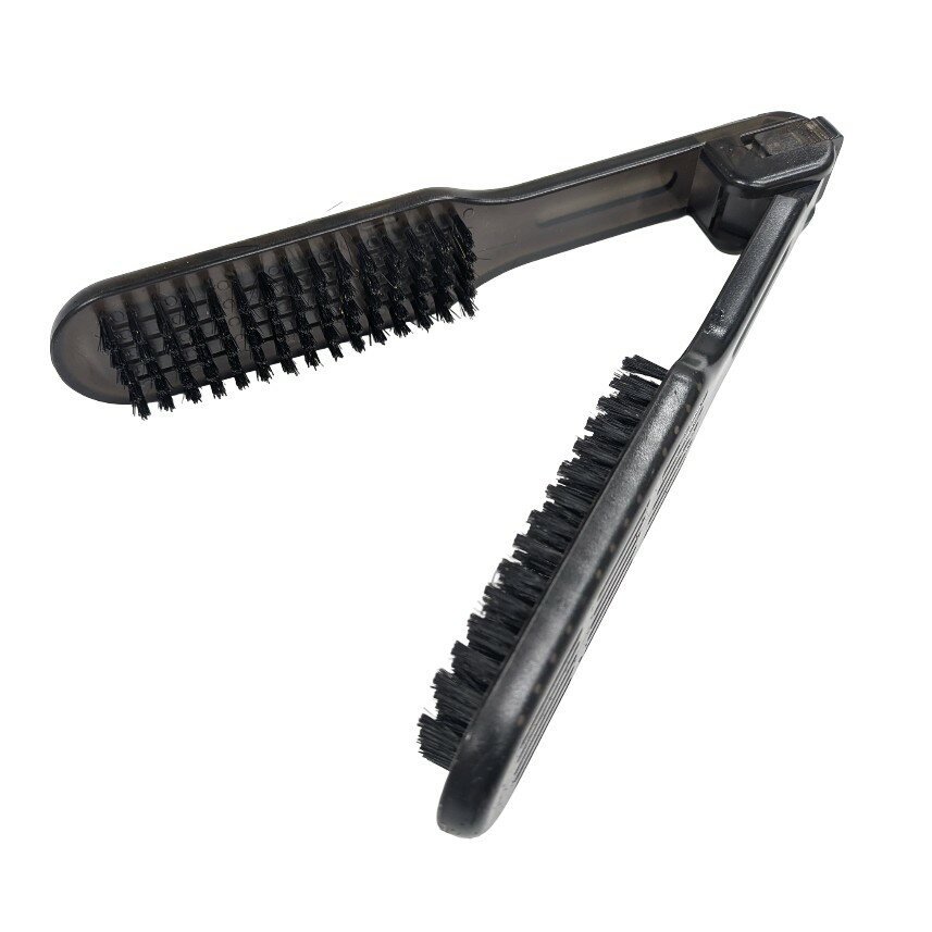 ツインブラシ ストレートブラシ 猪毛 静電気防止 くせ毛 縮毛 ヘアブラシ 美容師[ゆうパケット発送、送..