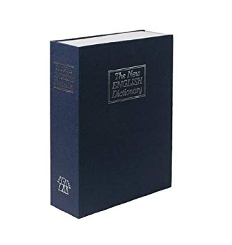 えっ金庫!?金庫だと気づかれない! 本棚にスッポリ収納♪ 本型 辞書型金庫 Lサイズ ブルー 82736B [アイデア][便利][送料無料(一部地域を除く)]