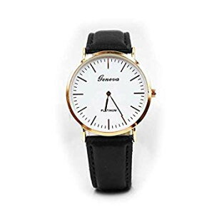 腕時計 時計 レトロカジュアルウォッチ 《ブラック》 ホワイト文字盤[時計][定形外郵便、送料無料、代引不可]