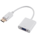 Displayport → VGA 変換アダプタ DP to VGA DP オス VGA メス 変換ケーブル Displayport から VGA 変換 アダプター 白 定形外郵便 送料無料 代引不可