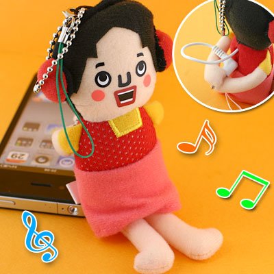 スピぐるみ携帯ストラップ 低燃費少女ハイジ ぬいぐるみから音楽が流れる♪[スマホ][iPhone・ipad][消耗品][定形外郵便、送料無料、代引不可]