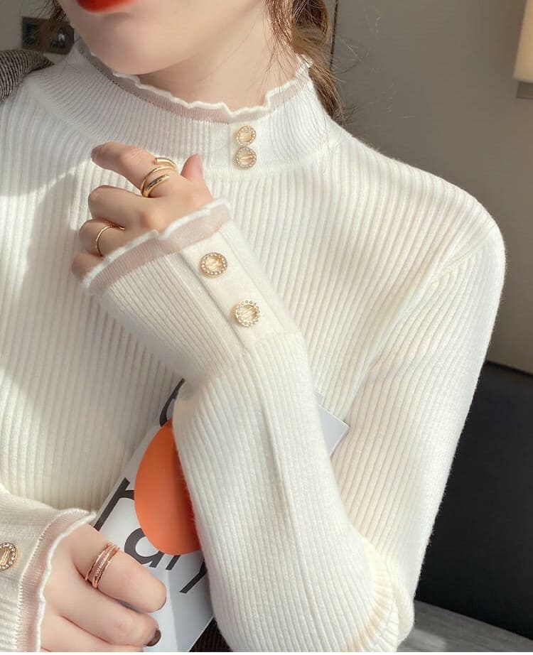 トップス レディース 長袖 カジュアル 普通着 フェミニン 10代 20代 30代 40代 50代 ブラック アプリコ..