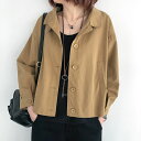 春 秋 レディース ジャケット 薄手 上品 きれいめ ブルゾン ミドル丈 長袖 アウター 韓国 ファッション 10代 20代 30代 40代 ブラック グレー ピンク カーキ ホワイト エレガント(4)