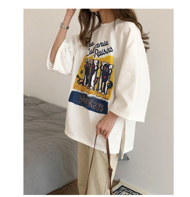 乐天商城 - レディース Tシャツ 10代 20代 30代 春 夏 秋 トップス 黒 白 ホワイト ブラック カジュアル ファッション かわいい オーバーサイズ