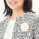 シルク100% 替え襟 付け襟 カフス 共のコサージュ カメリア 入学式 卒業式 結婚式 セレモニーノーカラージャケット用 白 エクリュ シルク ダブルクレープ 高級 おしゃれ 職人手作り 日本製