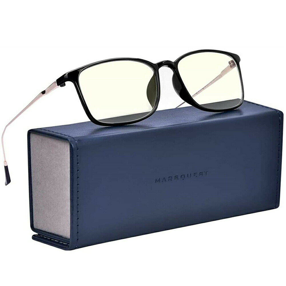 MARSQUEST ブルーライトカットメガネ 度なし パソコン用メガネ UVA UVB HEVカット 90%有害光カットメガ..