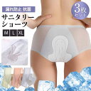 サニタリーショーツ レディース 3枚セット メッシュ素材 涼感 涼しい 接触冷感 下着 パンツ 生理用ショーツ 通気性 漏れ防止