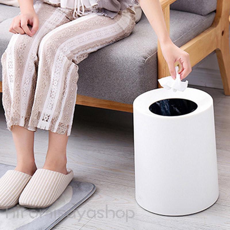 ゴミ箱 丸型 見えない 隠す ごみ箱 ダストボックス シンプル 無地 北欧 インテリア おしゃれ ゴミが見えない 寝室 リビング インテリア 無地 [3]