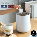ゴミ袋が見えない 卓上 ミニサイズ 4L ふた付き ゴミ箱 おしゃれ 一人暮らし 新生活 リビング ごみばこ コンパクト 押す 事務所 レシート入れ
