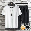 綿麻上下セット セットアップ リネン メンズ ワイドパンツ サルエルパンツ 上下 ルームウェア 半袖 薄手 Tシャツ パンツ 部屋着 カジュアル