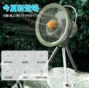 「三脚スタンド/卓上置き型/吊り下げ式」 キャンプ扇風機 デスク扇風機 USB扇風機 ファン ライト アロマ 風量3段階 照明 上下左右角度調整 8000mAh大容量 アウトドア 静音 人気(2)