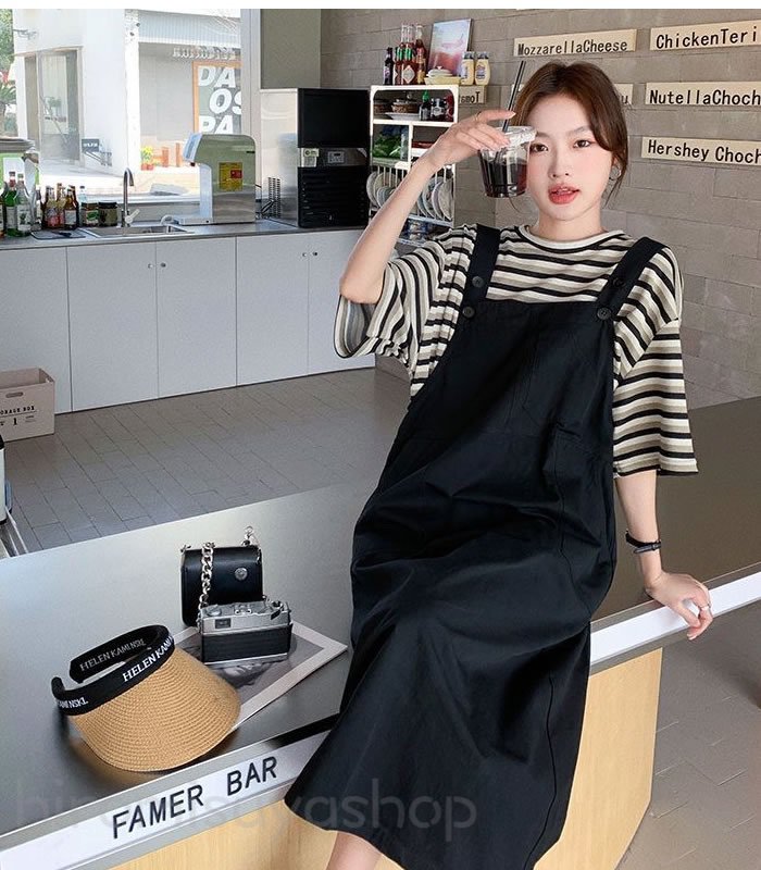 【超目玉商品】夏サロベット 夏ワンピース レディースサロベット 大人ワンピース 春サロベット Aラインワンピース きれいめサロベット ゆるワンピース ロングワンピース 大きいサイズワンピース 可愛い 通学 通勤 日常デート お出かけ シンプル カジュアル おしゃれ