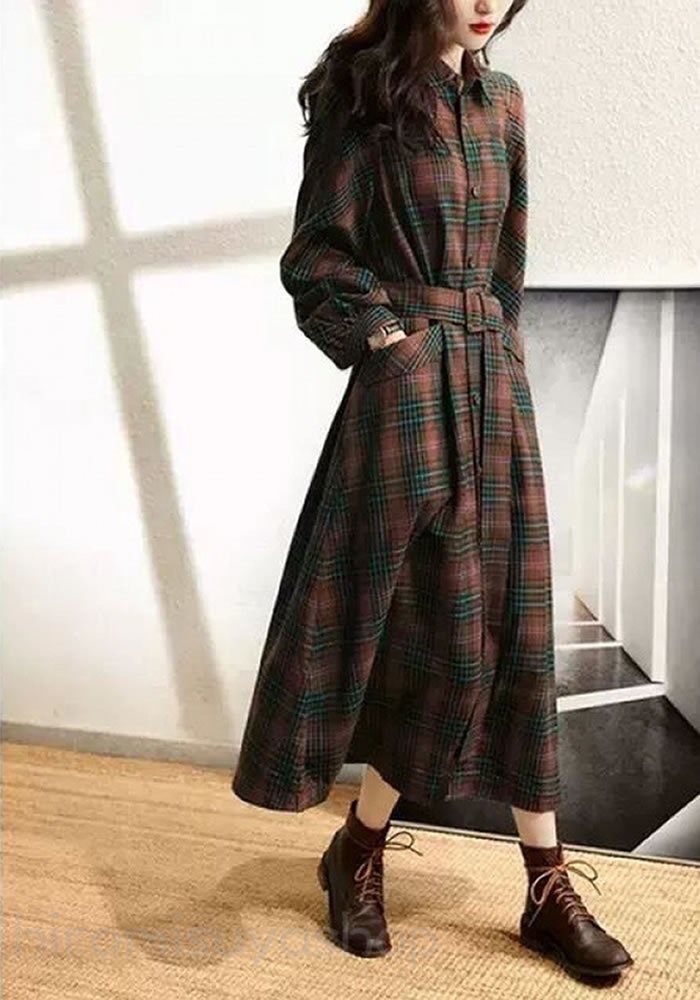 【赤字覚悟】新作ワンピース秋冬 レディースワンピース 冬ワンピース 長袖ワンピース ロングワンピース 大人ワンピース シャツワンピース Aラインワンピース チェック柄ワンピース 通勤 通学 お出かけ 日常デート シンプル カジュアル 体型カバー ゆったり 普段着