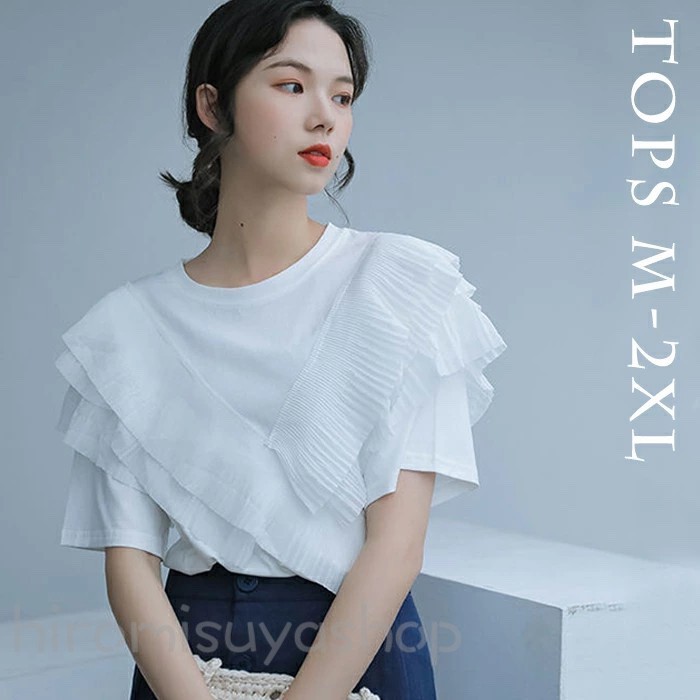 Rakuten - 【超目玉商品】新作tシャツ夏 レディースtシャツ 夏tシャツ 綿tシャツ夏 半袖tシャツ 大人tシャツ 可愛いtシャツ 人気シャツ 薄手シャツ コットンシャツ夏 きれいめシャツ カジュアル エレガント お出かけ 美ゆる シンプル おしゃれ 通勤 普段着 着痩せ 重ねる風