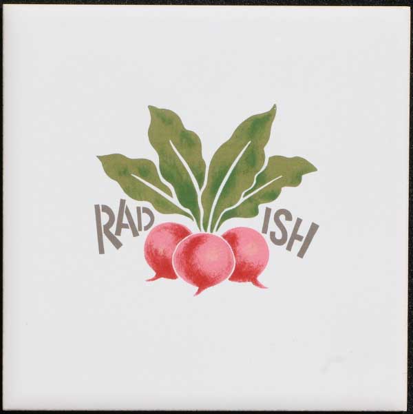 100角絵タイル　ラディッシュ　F-277