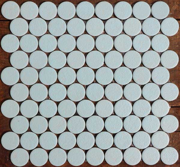 【在庫処分の為、大特価 】コアラ 丸 タイル 32ミリ丸タイル マット 水色 滑りにくい DIY クラフト かわいい おしゃれ 大きい丸サイズ キッチン 浴室 洗面所 モザイクタイル シンク 【コアラマット水色】