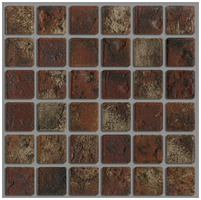 乐天商城 - 23角 タイル 窯変 DIY アンティーク モダン レトロ クラフト キッチン 内装壁 アートワーク トイレ キッチン 浴室 洗面 ラスティカモザイク ラスティック 23角ユニット 窯変タイル 美濃焼タイル【ラスティカモザイコ23 ラスティック MCK-163】