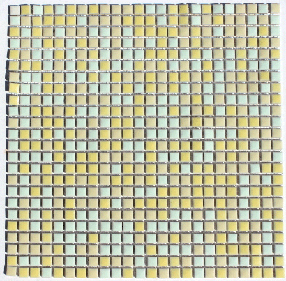 10ミリ角 タイル 黄×薄黄×ヒワ かわいい タイル DIY クラフト キッチン 洗面所 内装壁 タイルシンク 10..