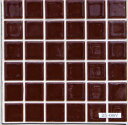 DIYタイル そのまま貼れる タイルシール 23ミリ角 茶色 ブラウン DIYタイル 目地材不要でお手軽施工 目地材不要 シールでもしっかり施工 【25-08V シールタイプ】
