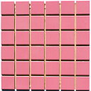 45角 タイル タイル 内装用タイル DIY プリセラ45V キッチン 浴室 DIY 【45-02V ピンク色 モザイクタイル】