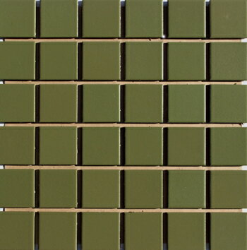 45角 50角 タイル 黄緑色 DIY キッチン 内装 床 壁 浴室 洗面 昭和レトロ モザイクタイル 磁器質 【スーパーカラー　黄緑色　B-1】