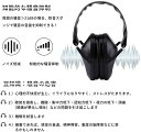 イヤーマフ 防音 聴覚過敏 ノイズキャンセリング 21dB防音 超薄型 軽量 耐摩耗性素材 折り畳み型 聴覚保護 耳覆い 工場 航空関連 刈り払い 加工作業などに対応 3