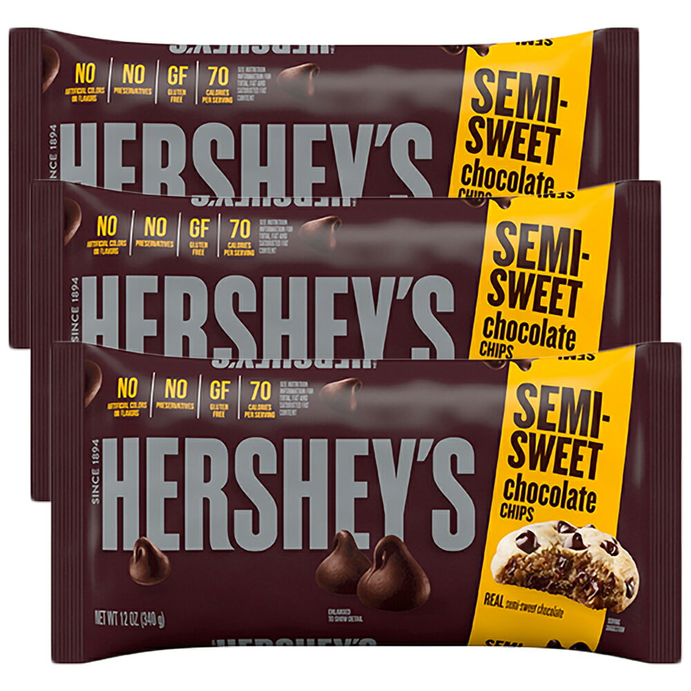 Hershey ハーシー セミスイート チョコチップ 340g 3個セット 送料無料 アメリカ USA