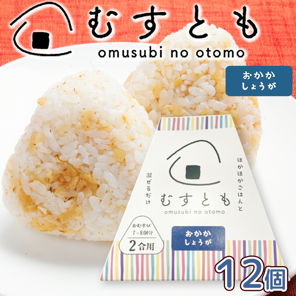 むすとも おかかしょうが 12個セット (1個80g2合用)送料込み おむすび 手土産 山豊漬物