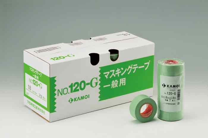 広島工具　カモ井No.120Gマスキングテープ　紙粘着テープ　30mm巾（40巻入）