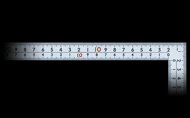 シンワ測定 曲尺広ピタ シルバー 50cm 表裏同目 8段目盛 JIS 10036