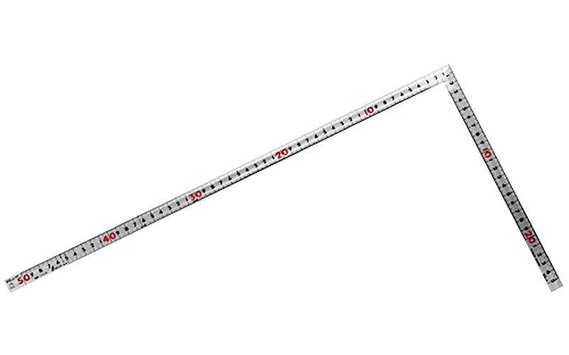 シンワ測定　曲尺同厚 シルバー 50cm/1尺6寸 併用目盛 名作 10639 2
