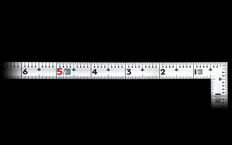 シンワ測定　曲尺同厚 シルバー 1尺/30cm併用目盛 名作 10649