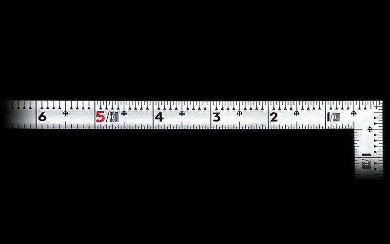 シンワ測定　曲尺同厚 シルバー 1尺6寸 裏面角目 名作 10655
