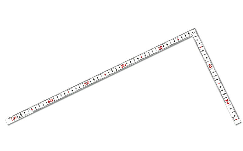 シンワ測定：曲尺同厚 ホワイト 50cm 表裏同目 名作 11101