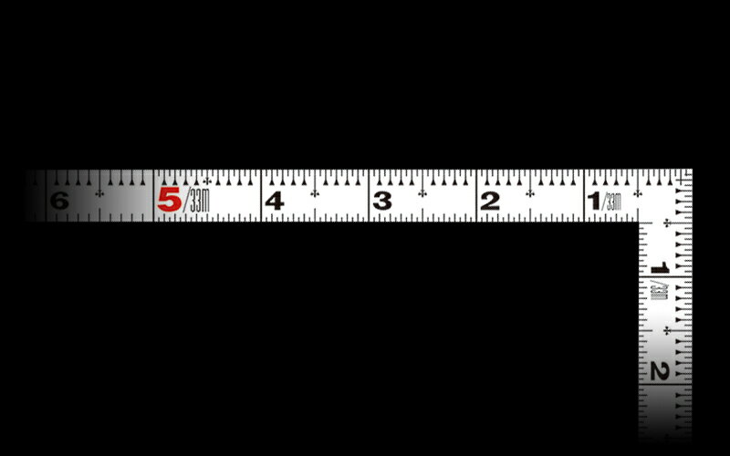 シンワ測定　曲尺平ピタ ホワイト 1尺5寸 表裏同目 11175