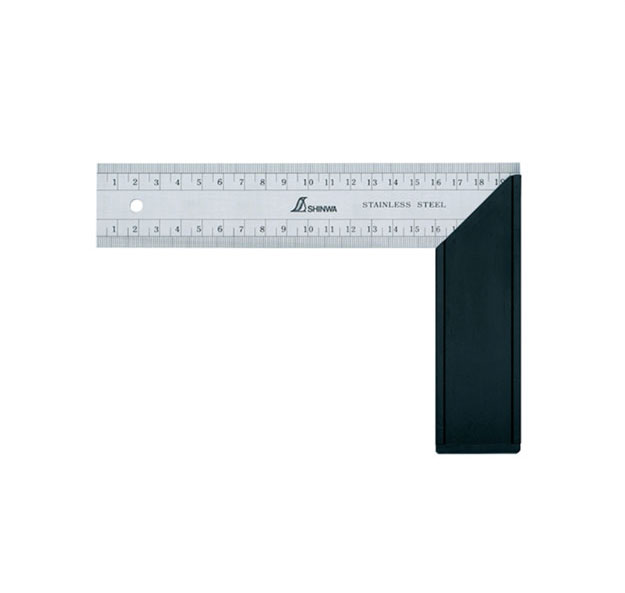 マイティ スコヤ 20cm シンワ測定 45度けがき 直角の確認に