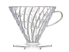 お湯の速度で「味」が変えられる、円すい形のV60透過ドリッパー03クリアVD-03T【1-6杯用】