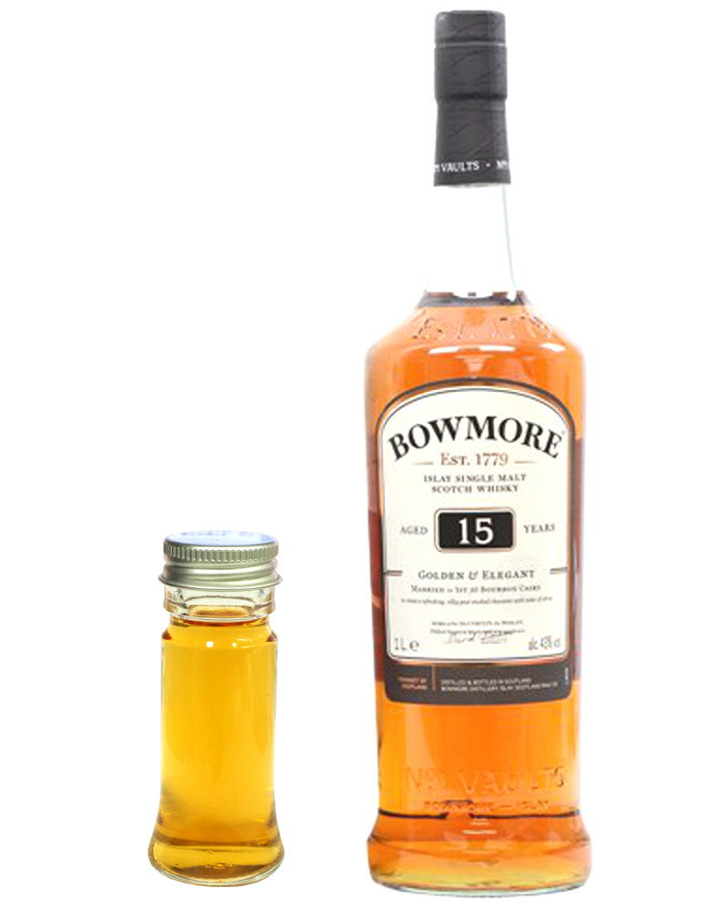 BOWMORE 【量り売り】ボウモア 15年 ゴールデン＆エレガント　43度　30ml　ウイスキー　お試し　アイラ