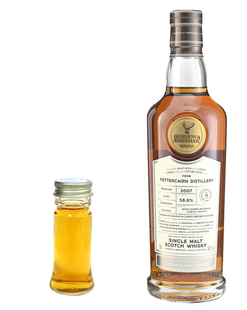 【量り売り】フェッターケアン 2007 14年 ゴードン&マクファイル コニサーズチョイス カスクストレングス FOR JIS 58.6度 30ml お試し