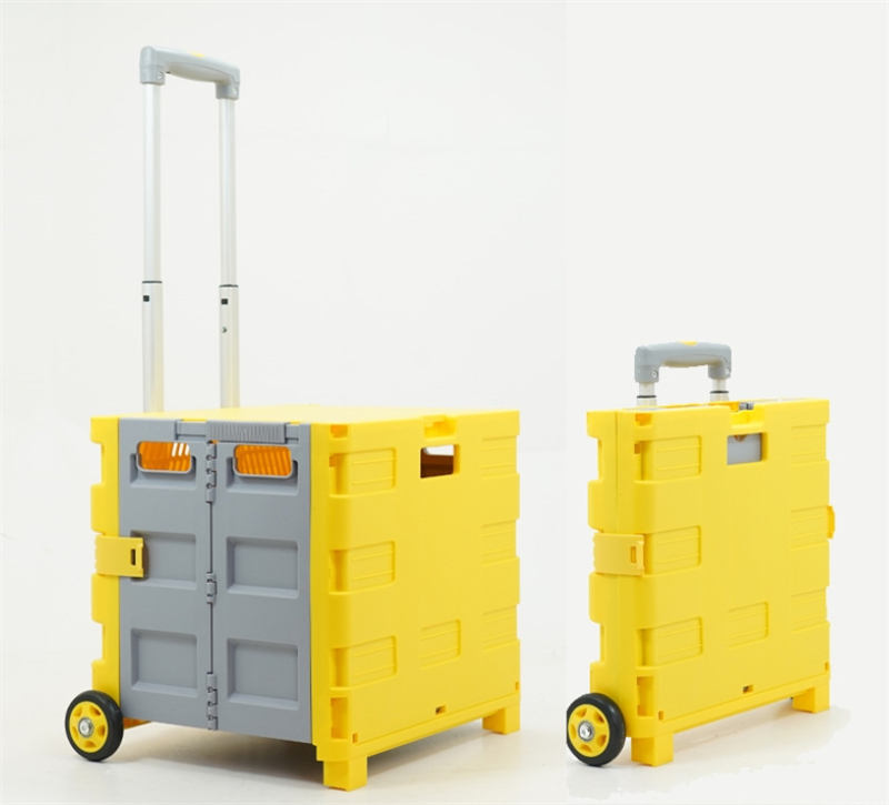 楽天市場】キャリーカート 折りたたみ（カラーイエロー）（アウトドア