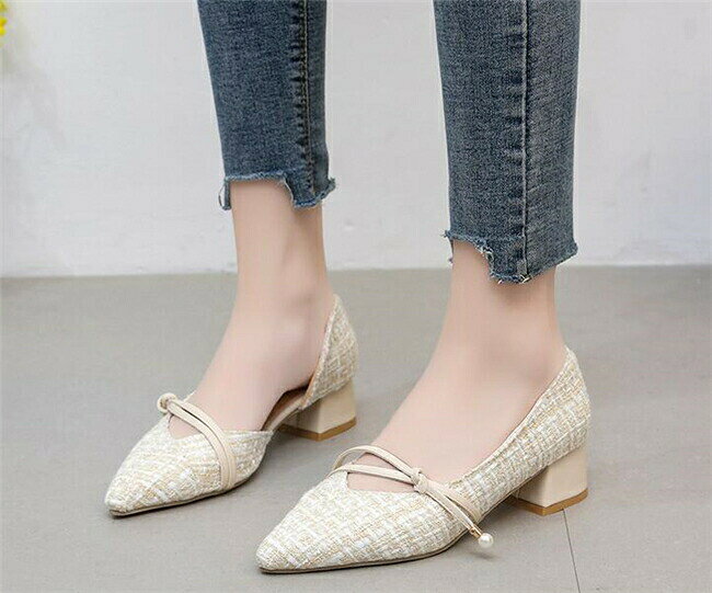 パンプス 痛くない レディース シューズ 靴 ローヒール 太ヒール ストラップ チェック リラックス 歩きやすい 疲れない 美脚 安定感 通勤 入学式 卒業式 仕事用 夏秋 hiroshop-10019188 HIRO Online Shop サンプル画像3