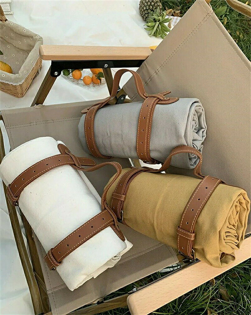 HIRO Online Shopの折りたたみ ピクニック お花見 旅行 遠足 敷物 運動会 キャンプ アウトドア 洗える 防水アウトドア 外出マットキャンバスのピクニックマット 2-3人ピクニックラグ｜アングル2